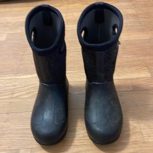 Kids Black Insulated Bogs Boots 13